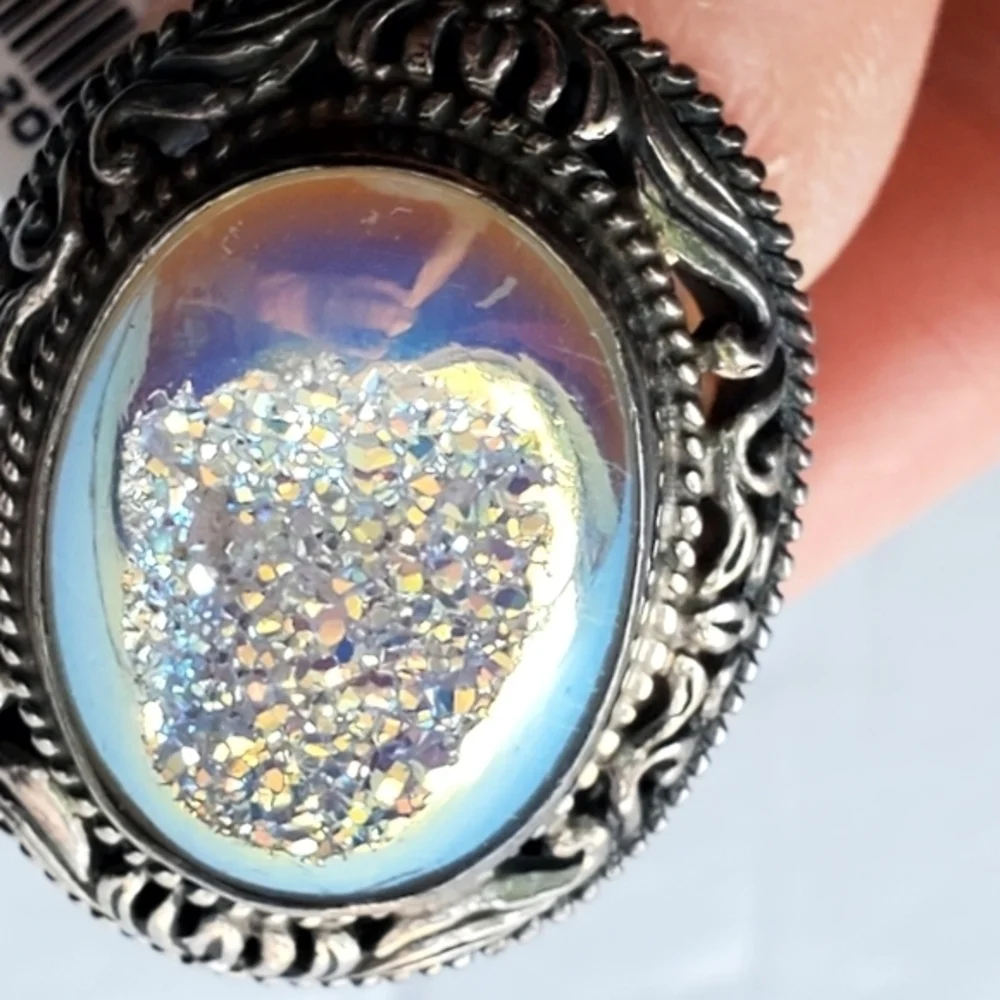 Women's Drury Quartz Silver Look‎ Ring Size 6-1/2 NWT